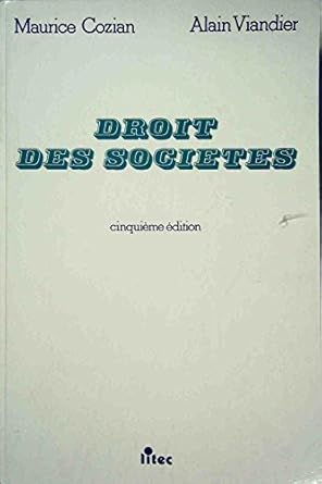 Droit des sociétés (ancienne Edition)