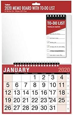 Tableau mémo à spirale 2020, liste des tÉches et écriture sur le stylo effaçable