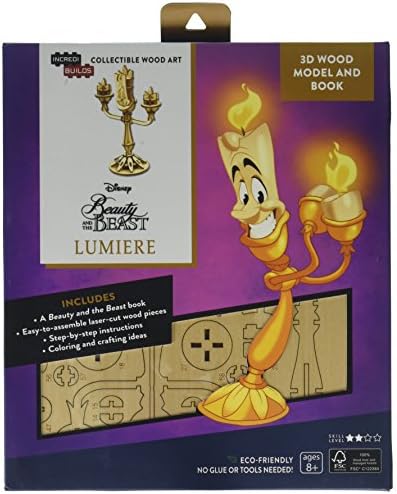 Incredibuilds Beauty and the Beast 3D Wood Model Kit Lumiêre Kits