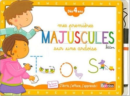 Mes premiêres Majuscules bÉton sur une ardoise: Dês 4 ans