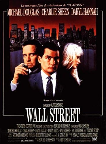 WALL STREET - Michael Douglas - 116x158cm - AFFICHE ORIGINALE DE CINEMA
