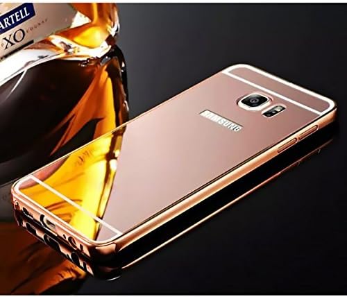 Dreamshop75 Coque Miroir Bumper Aluminium Samsung Galaxy s7 Edge Rose