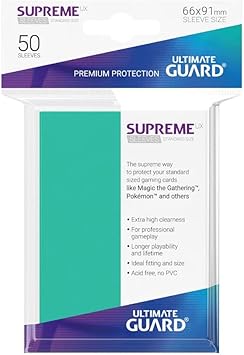 Ultimate Guard Ugd10795 de Protection Supreme UX Manches tÉrkis Jeu de Cartes, Bleu pétrole, Taille Standard