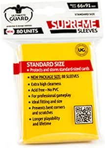 Ultimate Protection suprÉme manches Taille standard (Lot de 80, jaune massif)