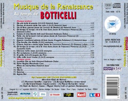La Musique Au Temps De Botticelli