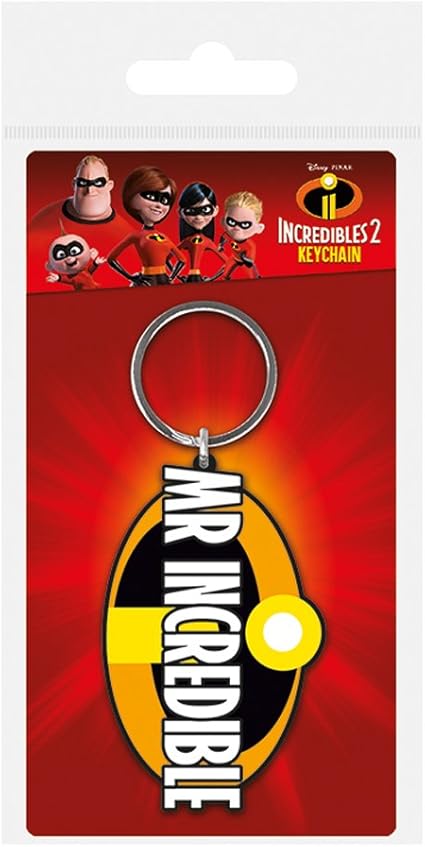 Disney 2-mr Incroyable en caoutchouc Porte-clés, Multicolore, 4,5 x 6 cm