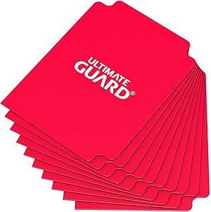 Ultimate Guard - Lot de 10 intercalaires de Taille Standard, Rouge