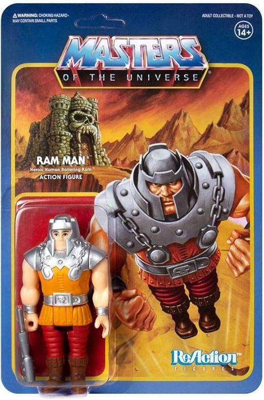 Super7 Les Maîtres de l'univers - Figurine Reaction Ram Man (Mini Comic) 10 cm