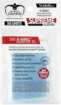 Ultimate Guard "X-Wing (TM) Miniatures suprÉme Manches pour Cartes de Jeu (Transparent)