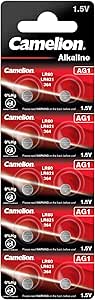 Camelion AG1/LR60/LR621/364 Pack de 10 Piles jetables pour Appareil Photo