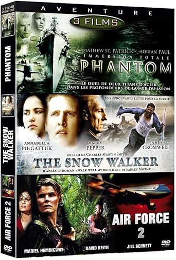 Aventure-Coffret 3 Films : Phantom + The Snow Walker + Air Force 2