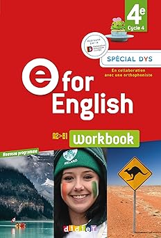 Anglais 4e Cycle 4 E For English - Workbook