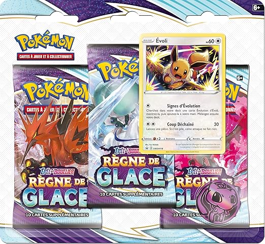 Pokémon Epée et Bouclier-Rêgne de Glace (EB06) -Pack 3 boosters-Jeu de Cartes à Collectionner-Modêle alçatoire, 3PACK01EB06