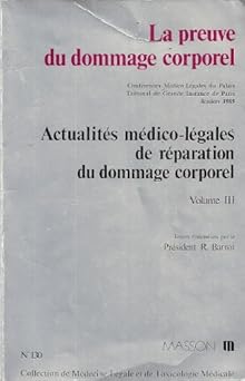 Barrot,la preuve du dommage corporel 010897