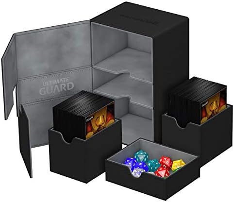 Ultimate Guard ugd010644 Double étui à Rabat 'n 'Tray Deck 160 + Taille Standard xenoskin Noir
