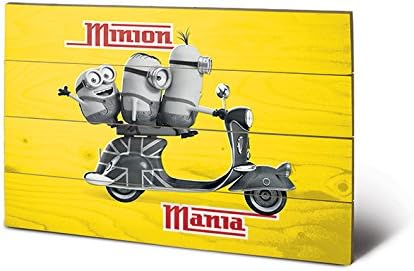 Pyramid Cadre Mural Minion Mania en Bois, 40cm x 59cm
