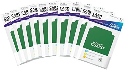 Ultimate Guard Intercalaires Carte Taille Standard (Lot de 10, Vert)