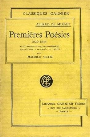 Premiêres poésies 1829-1835