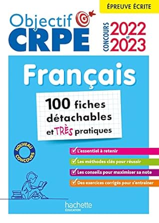 Objectif CRPE 2022 et 2023 Mes fiches détachables - Français, épreuve écrite
