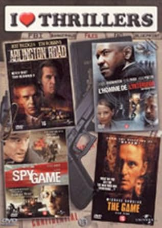 I love Thrillers: Arlington Road, The inside Man, Spy Game, The Game - Coffret 4