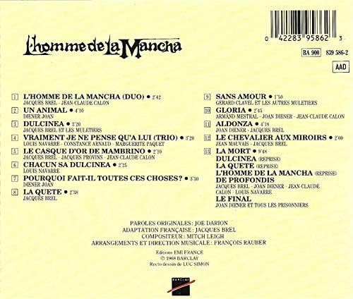 L'Homme De La Mancha [CD] Brel Jacques