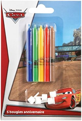 DEVINEAU 1018804 Cars Blister 5 Bougies avec 5 Bobêches