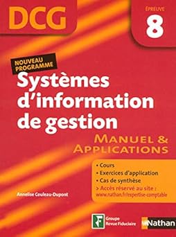 Systêmes d'Information de gestion Epreuve 8 - DCG - Manuel et applications