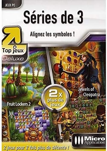 series de 3 - alignez les symboles! ( pack 2 jeux fruit lockers 2 et jewels of cleopatra)