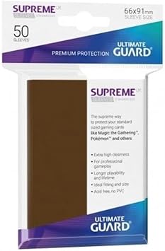 Ultimate Guard Ugd10807 de Protection Supreme UX Manches Braun Jeu de Cartes, Orange, Taille Standard
