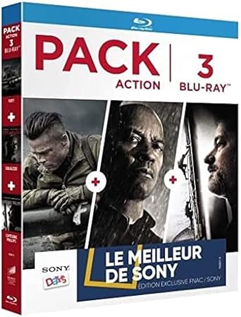 Pack 3 Blu Ray Action ( Fury, The Equalizer, Captain Phillips )