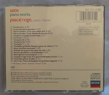 Satie : Piano Works