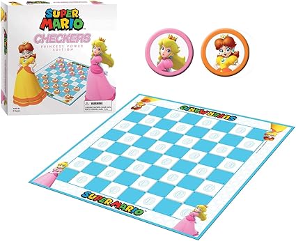 Super Mario Boardgame Checkers Princess Power USAopoly Giochi Tavolo Accessori