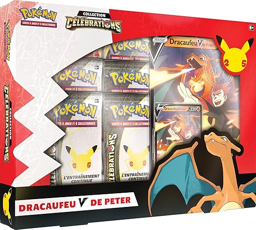 Pokémon Coffret V 25ême anniversaire société-Jeu de Cartes à Collectionner, POK25V01 - Modêle Alçatoire
