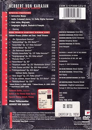 Herbert Von Karajan - His Legacy for Home Video: The New Year's Eve Concert 1987 [Import USA Zone 1]